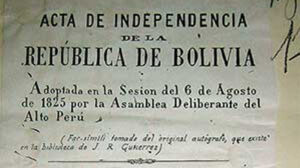06/08/1825 – Bolivia proclama su independencia