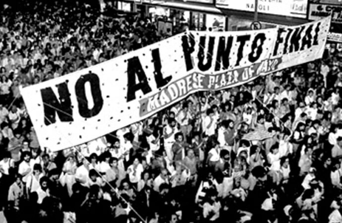 23/12/1986 – Se sanciona la Ley de Punto Final
