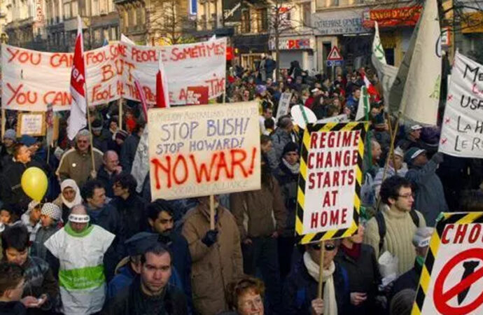 15/02/2003 – Manifestaciones mundiales contra Estados Unidos por su invasión a Irak