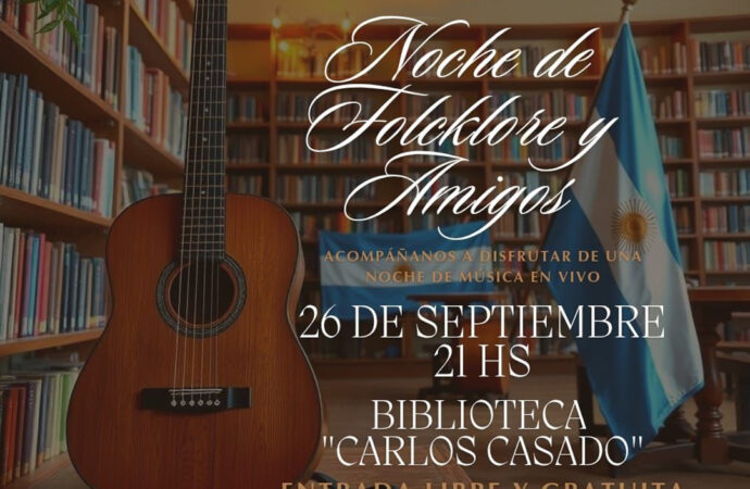 «Noche de Folklore y Amigos» en la biblioteca
